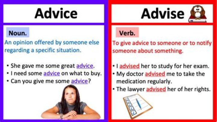 Can we say advices?