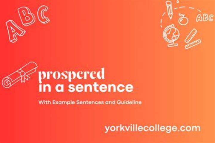 How do you use prospered in a sentence?