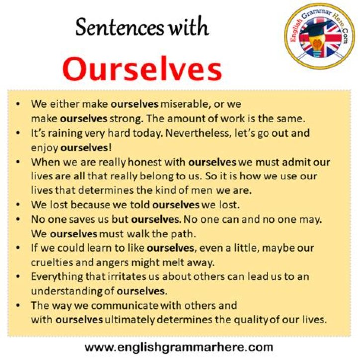 On ourselves in a sentence?