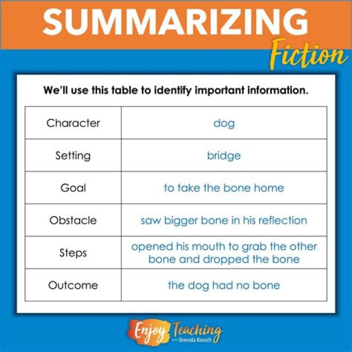 What does summarize the story mean?