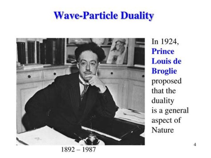 Who discovered wave particle duality?