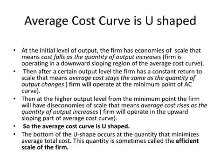 Why is the average total cost curve u shaped?